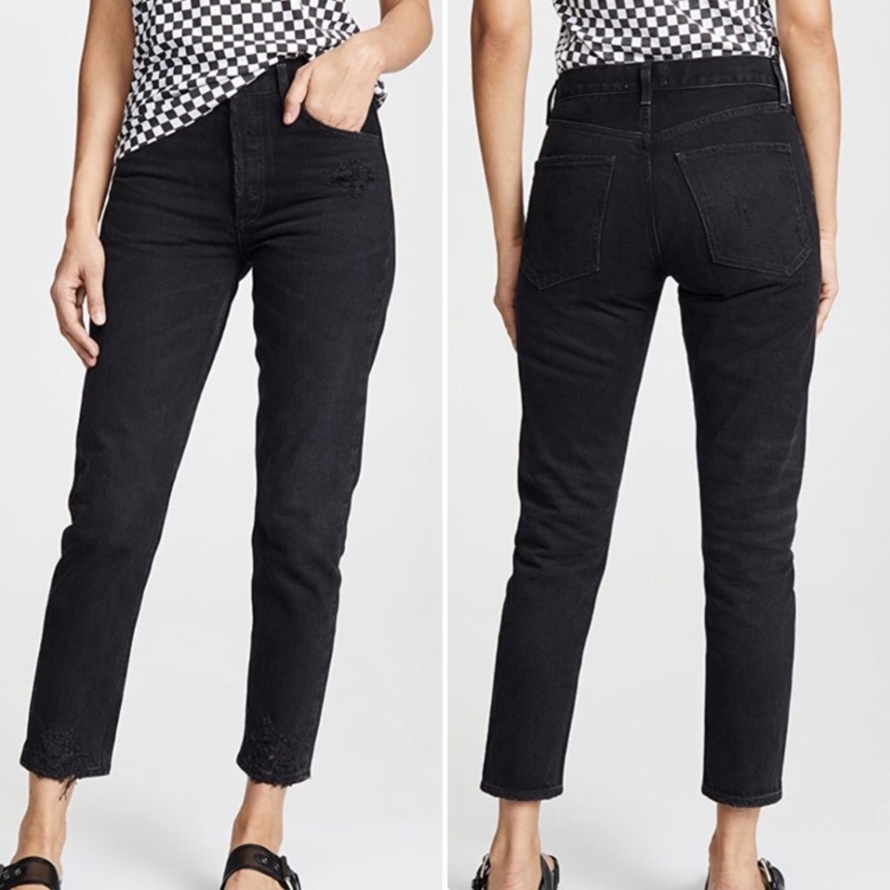 AGOLDE JAMIE HIGH-RISE original in PLUME